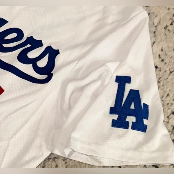 Nike Authentic Los Angeles Dodgers Freddie Freeman #5 White Jersey Men’s Sz: M - Picture 6 of 9